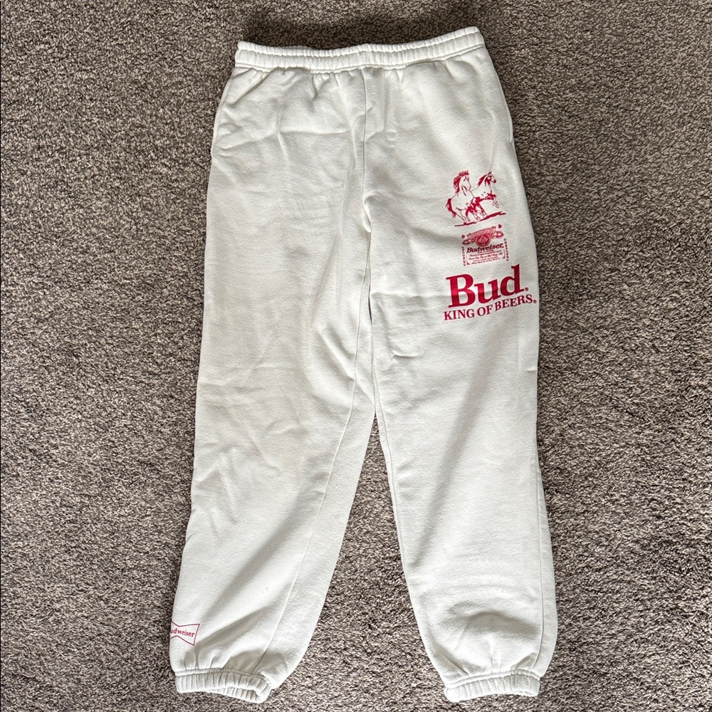 PacSun White and Red Sweatpants